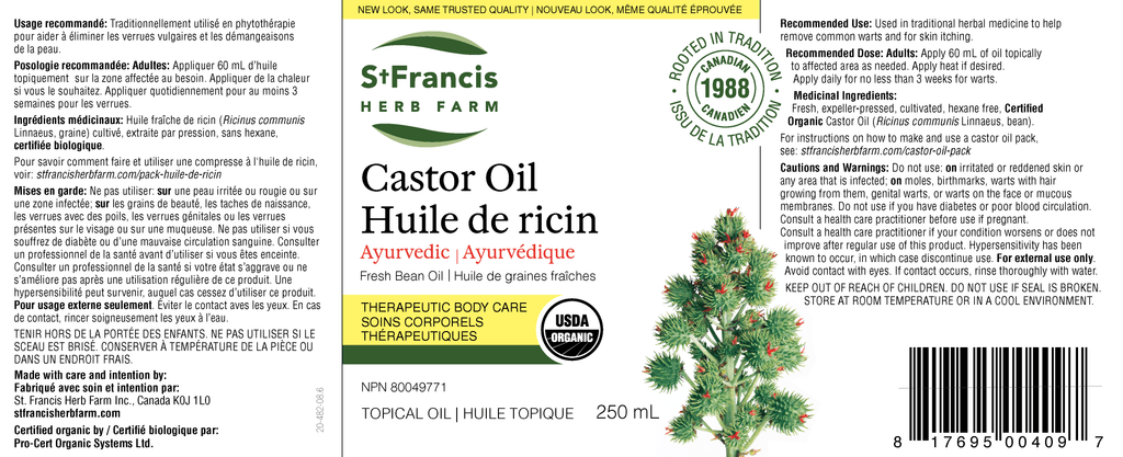 St. Francis Castor Oil Canada