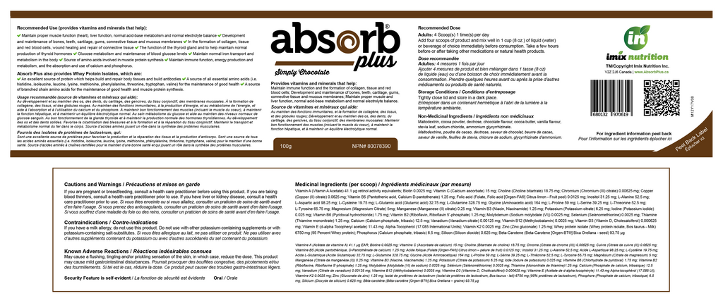 Absorb Plus Simply Chocolate Canada
