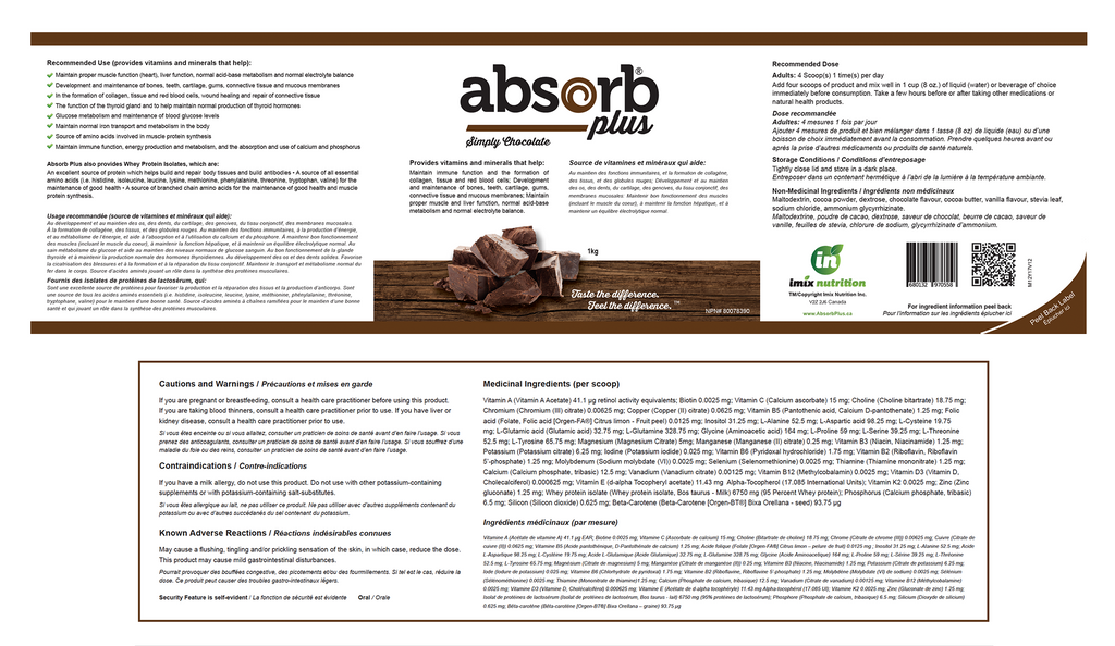 Absorb Plus Simply Chocolate Canada